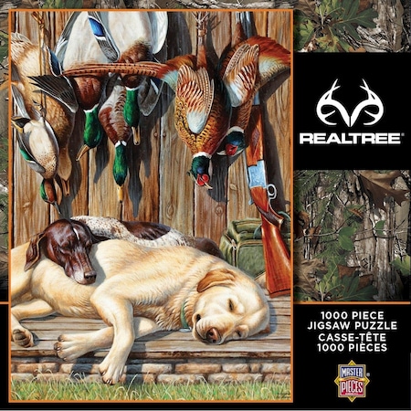 Masterpieces Masterpieces 71941 19.25 x 26.75 in. Realtree All Tuckered Out Jigsaw Puzzle - 1000 Piece 71941